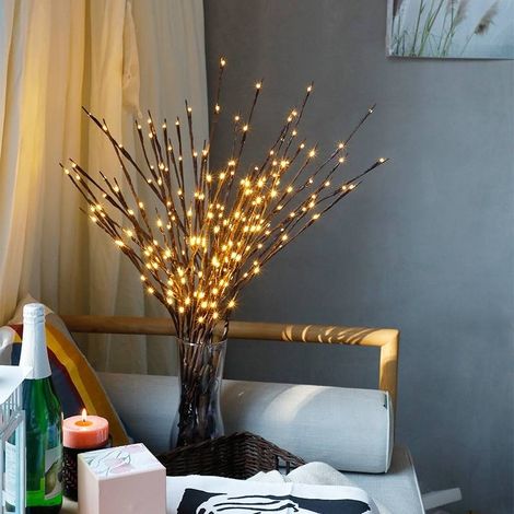 Guirlande lumineuse LED 20 branches d'arbre pour décoration intérieure, mariage, fête, maison, jardin, lampe féerique