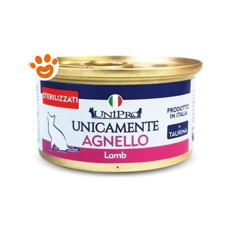 Unipro Cat Unicamente Adult Sterilizzato Agnello - Lattina 85 Gr -
