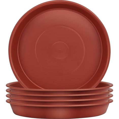 Lot de 5 bacs à plantes : Bacs en plastique, parfaits pour une utilisation en intérieur et en extérieur. (1/5)