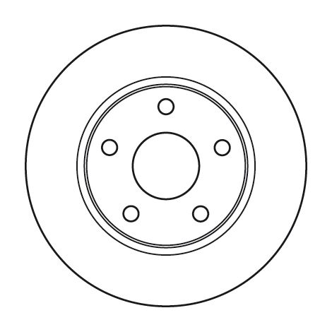Lot de 2 Disques de frein TRW Automotive DF6037 JEEP 052060137AB 52060137AB