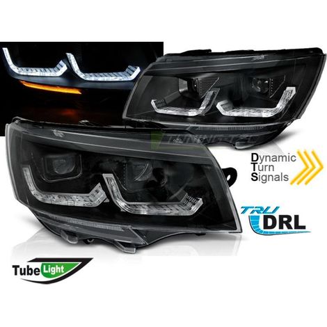 Paire de feux phares VW T6 20-22 LED DRL LTI Noir-38211762