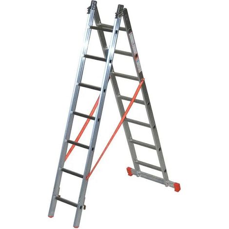 Scala in alluminio trasformabile - Facal Genia - Varianti: Gradini 3x7 - G250-3