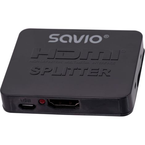 SAVIO CL-93 Splitter HDMI na 2 odbiorniki, 4K, funkcja wzmacniacza, blister (1/5)