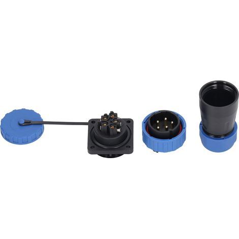Connecteur de prise étanche 380V 45A IP68, puissance d'aviation sans soudure, 5 broches, diamètre de contact 2.8mm/0,11 pouces (1/5)
