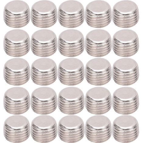 25 Pièces Bouchon de Tuyau à Tête Hexagonale Filetée en Fer pour Connecteur Pneumatique 1/4 331 Quincaillerie de Fixation (1/5)