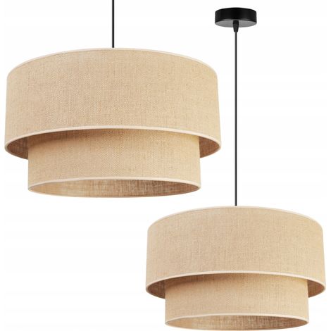LÁMPARA COLGANTE, LÁMPARA DE TECHO, PANTALLA 45cm, YUTE