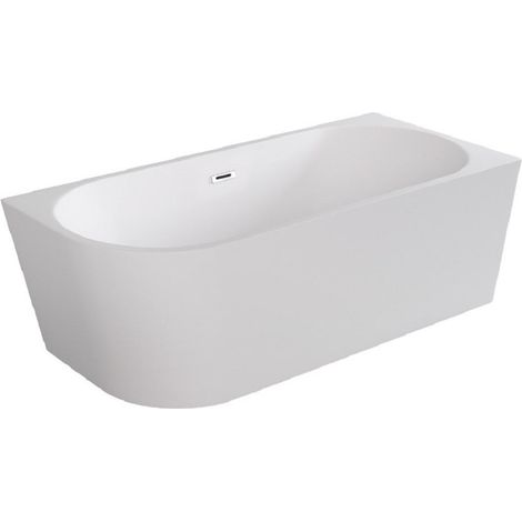 Baignoire d’angle droit dorée glam avec bonde blanc 150x70 ZOYA (1/3)