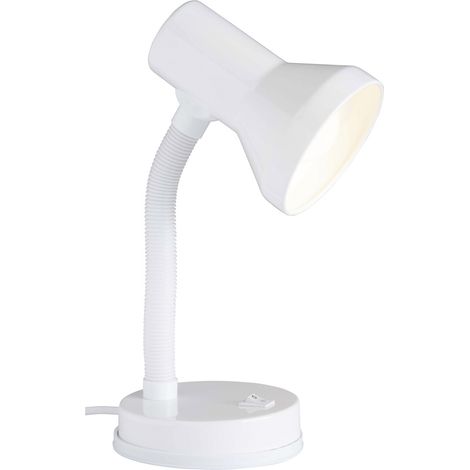 Brilliant Junior Tischlampe Energiesparlampe, Glühlampe E27 40 W Weiß