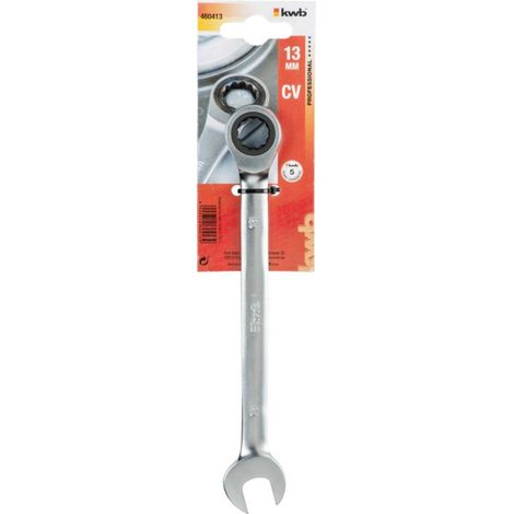 Llave de carraca kwb 460413 acero cromo-vanadio 72 dientes
