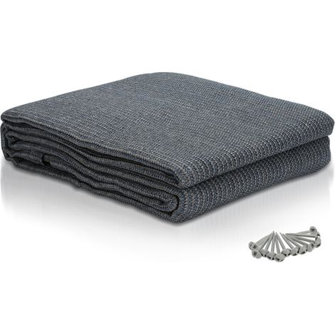 SWANEW Tappeto da esterno Tappeto da Tenda Tappeto da Viaggio da Campeggio Tappeto da Gazebo per Caravanna 250X550cm Blu-grigio