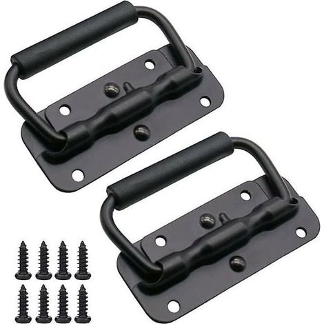 Online Store - 2 pcs Poignée de boîte à ressort poignées de caisse pliantes Heilwiy 100 mm poignée pliante en métal (1/5)