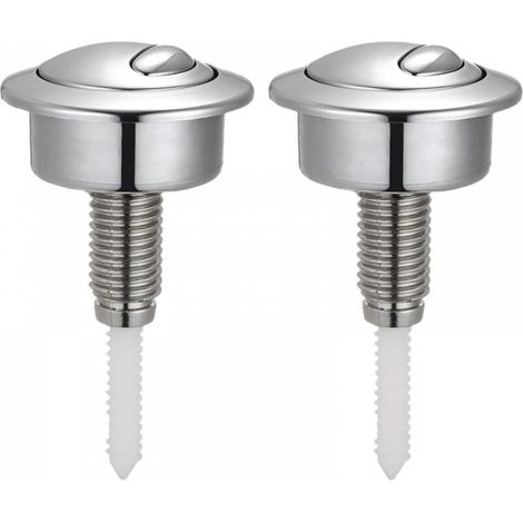Lot de 2 boutons poussoirs à double chasse d'eau pour réservoir de toilettes Siamp pour Optima 49 Bouton poussoir à double chasse d'eau pour Twyford Vitra (1/5)