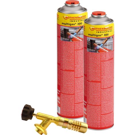 Rothenberger Industrial Hot Pack 2 Gasbrenner 650 °C 2.5 h inkl. Gasflasche 1 Set (1/4)