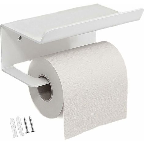 Toilet paper holder, stainless steel towel holder for mobile phone, toilet paper roll holder, toilet paper holder with shelf for bathroom and kitchen (1/3)