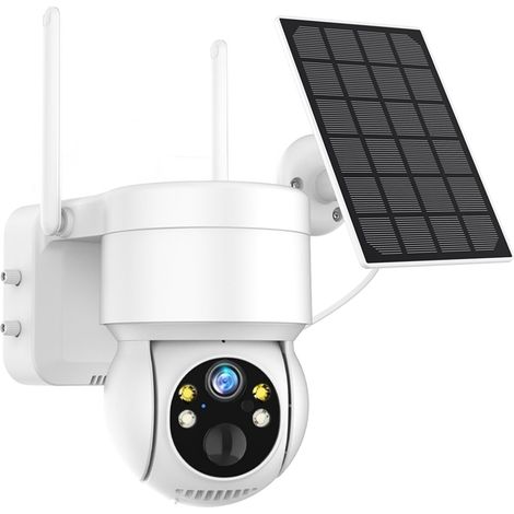 Caméra de sécurité à Domicile Caméra PTZ extérieure sans Fil Solaire IP caméra 4MP HD Batterie intégrée caméra de Surveillance vidéo Longue durée de Veille(NO Card) (1/5)