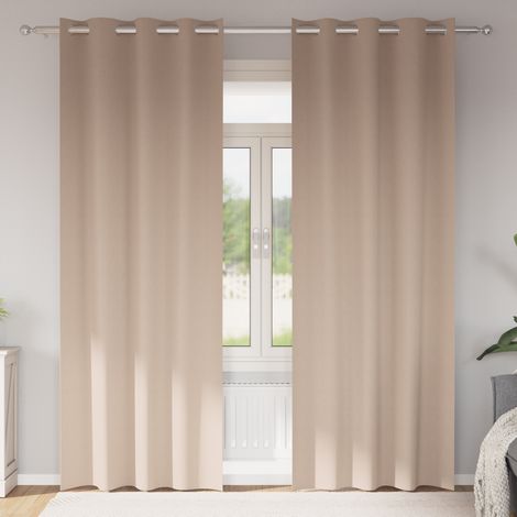 Maison Exclusive - Verdunkelungs-Vorhänge mit Ringen 2 pcs Taupe (1/5)