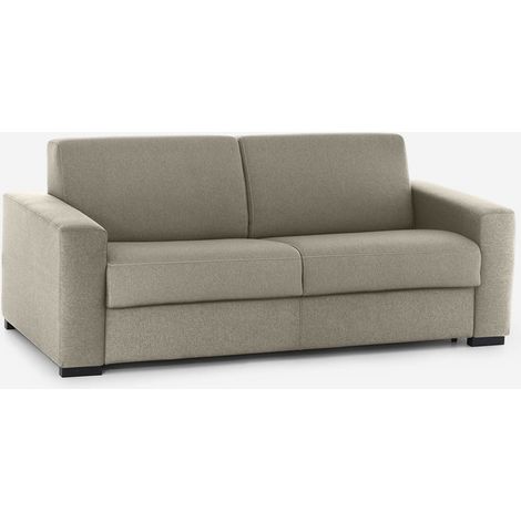 Canapé-lit 2 places convertible déhoussable Bormio 160 compact - Taupe