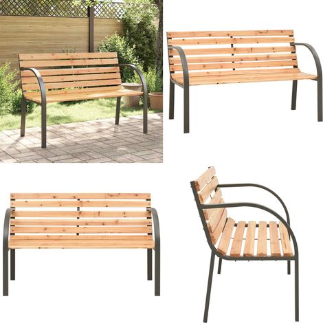 Panca da Giardino Doppia 81 cm in Legno di Abete Cinese - Panca da esterno - Panca in legno