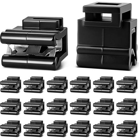 Attaches de câble, pince de câble, clip de câble - pinces de câble, support de câble automobile, pince de bord de tôle de 1 à 3 mm de finition, clip de câble pour accessoires solaires, noir 20 pièces (1/5)