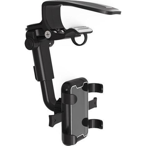 Soporte universal para teléfono móvil para parasol de coche, rotación de 360 grados, clip de montaje para navegador GPS de coche, accesorio para teléfono móvil (1/4)