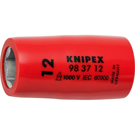 KNIPEX 98 37 12 Chiave a bussola per viti esagonali con attacco quadro interno 3/8" 44 mm