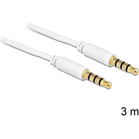 Delock cable stereo jack 3.5 mm 4 pin male  male 3 m (1/2)