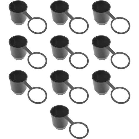 10 capuchons noirs à pression pour boule d'attelage de voiture, camping-car ou remorque. (1/5)