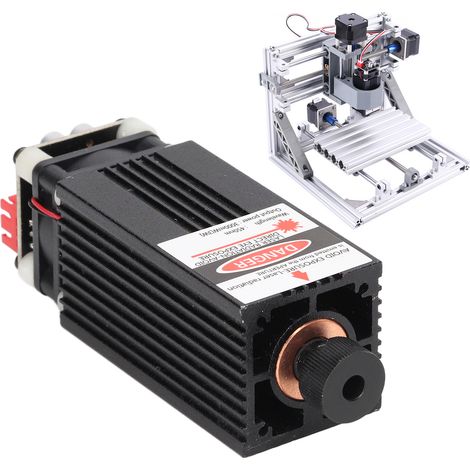 Tête laser bleue 3W 450nm, accessoire pour machine de gravure DIY, module laser 12V, mise au point réglable, tête laser à point haute puissance pour découpe laser CNC. (1/5)