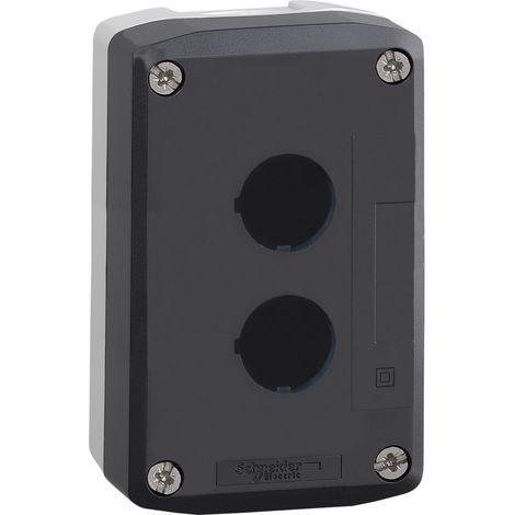 Pulsantiera vuota con 2 fori da 22mm IK03 IP65 in plastica Schneider XALD02