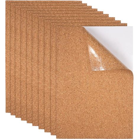 10 Pièces Feuilles de Liège Autocollant 30 x 20 cm, 1 mm Plaque de Liege (1/5)