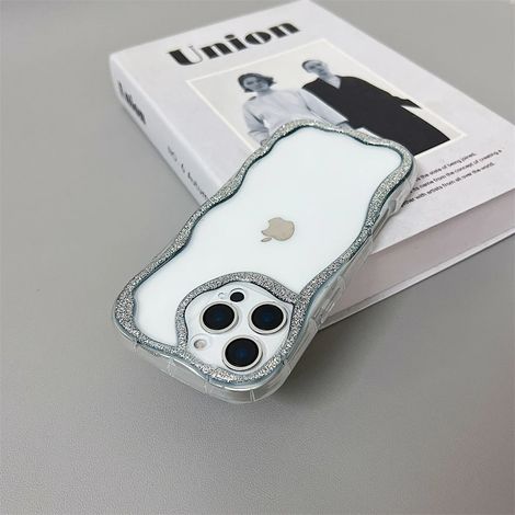 Coque ondulée pour iPhone 11 (argent), transparente et élégante, résistante aux chocs.