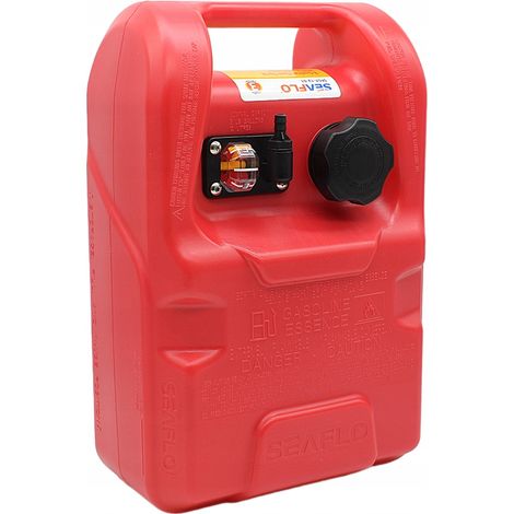 Bidon de carburant portable de 12 litres pour bateaux, bateaux à moteur, indicateur