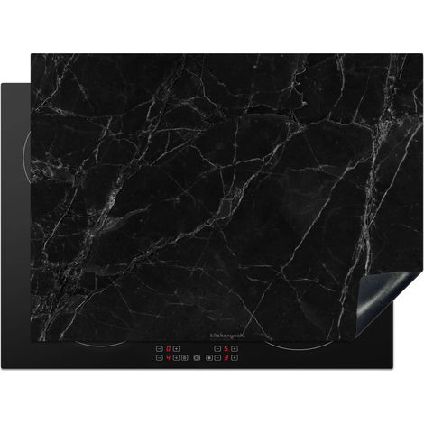 Induction Hob Protector Black - Marble 70x52 cm