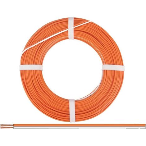 250-57-25 Fil de câblage 2 x 0.50 mm² blanc orange 25 m S632972