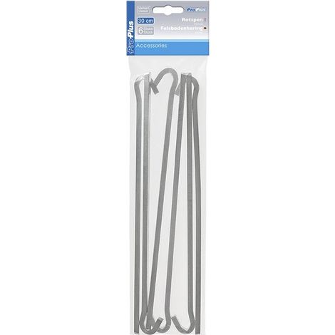 Picchetto da roccia quadrato in metallo 30 cm 6 pezzi in sacchetto di plastica (1/4)