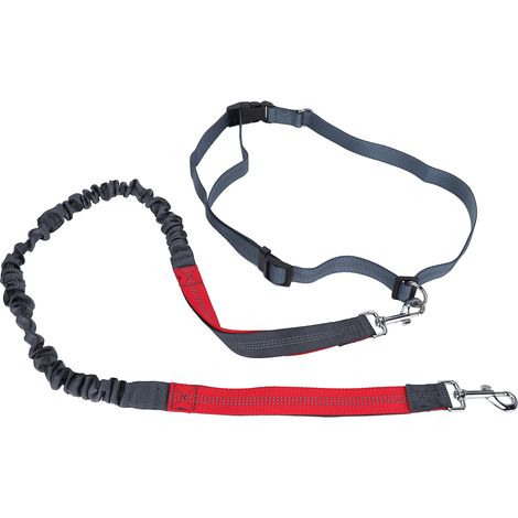 Corde de traction en nylon réfléchissante et incassable pour chien, ceinture de sécurité réglable pour extérieur (rouge) (1/5)