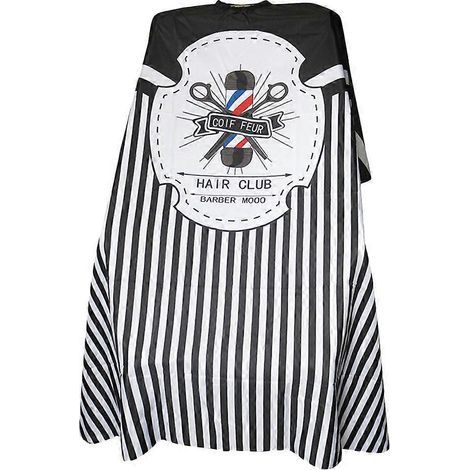 cape de coiffure rotative à motif lampe, 160 x 140 cm, tablier de coiffure, accessoires de coiffure (noir et blanc)-160X140CM-White (1/4)
