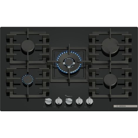 75 cm gaskochfeld mit 5 brennern, 11500 w, schwarz - Bosch - PPQ7A6I40