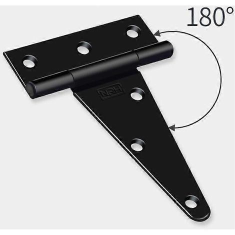 charnières en T, charnières noires robustes, charnières pliantes, charnières robustes pour portes, fenêtres et abris de jardin (1/5)