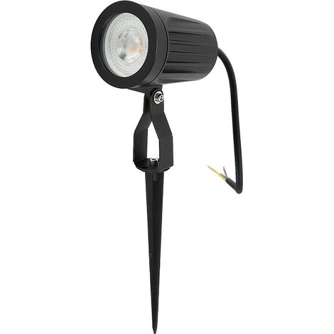 Projecteur de jardin à piquer GU10 IP65 noir aluminium OPTIC G HOROZ spot extérieur orientable (1/5)