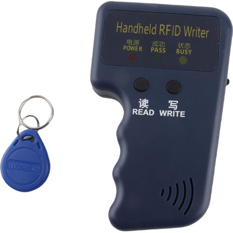 Ortviai Copieur RFID ID 125KHz portable avec porte-clés EM4305 à graver