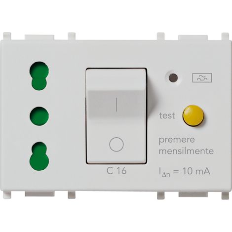VIMAR - 14283.SL Steckdose 2P+E 16A P17/11 intb+MTDiff Silber