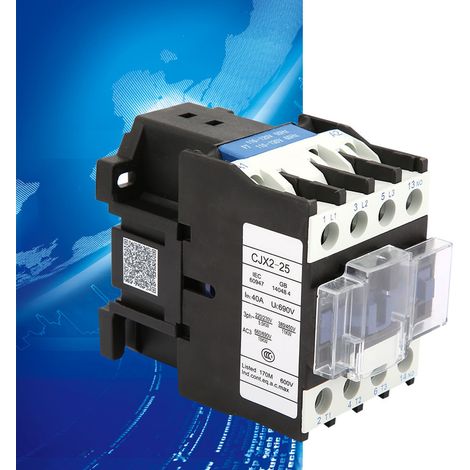 Contacteur sur rail CJX2-25, contacteur électrique industriel (110 V CA) (1/5)