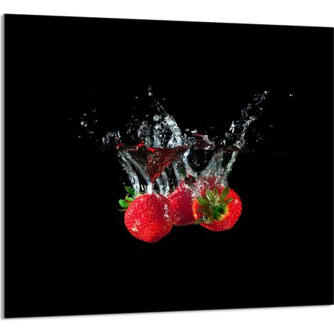 Panneau de verre POUR la cuisine 65x60 Fraises (1/5)
