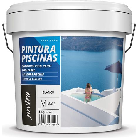 JOVIRA PINTURAS - 6 Chilo - Pitture per piscine 4L protezione e decorazione di piscine. (4 Litri, Bianco)