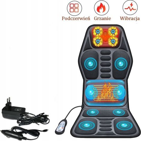 Alfombrilla de masaje para masajeador Shiatsu, con calefacción, para el hogar y el coche Gateway