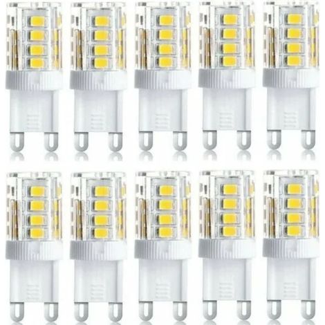Lot de 10 spots LED QU, éclairage décoratif LED, ampoule LED G9, 5 W blanc chaud/blanc froid, ampoules LED à économie d'énergie, halogène, A (1/2)
