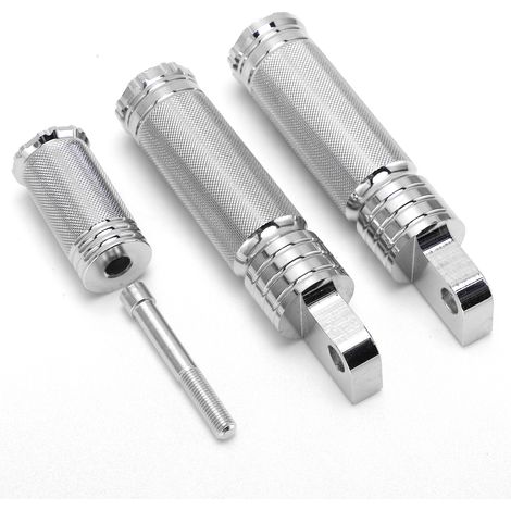 Aluminium-Schaltfußrasten-Set für Motorräder, Ersatz für Bad Boy FXSTSB 1995–1997, silber (1/5)