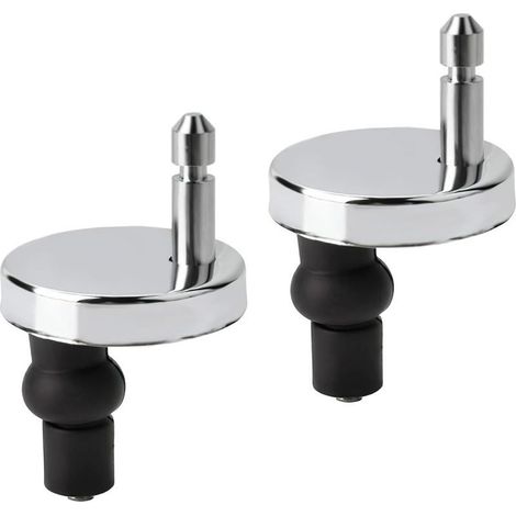 Lot de 2 fixations de siège de toilette à dégagement rapide, charnières universelles de rechange à fermeture douce pour trous aveugles, supports supérieurs en acier inoxydable (1/5)