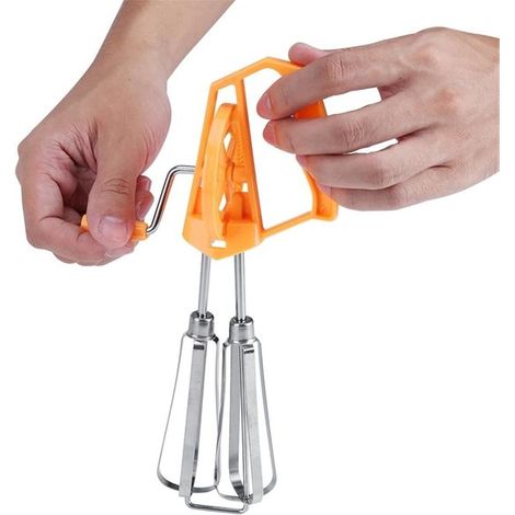 Batidora de mano de acero inoxidable: ¡un utensilio de cocina multifuncional para batir huevos, espumar leche y mucho más (1/3)